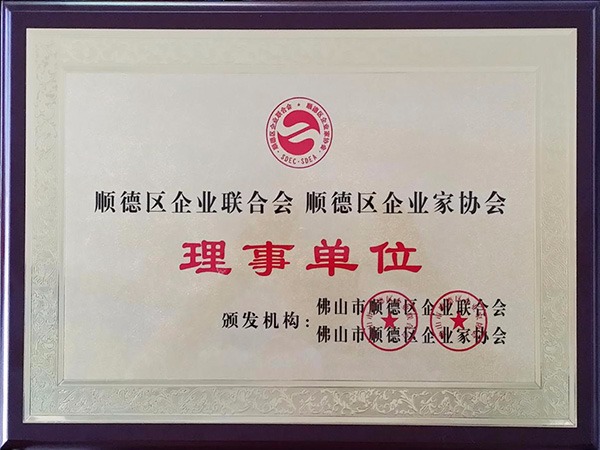 DG视讯-2015年获顺德政府颁发“理事单位”